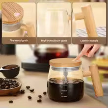 Self Mixing Glass Mug for Home & Office