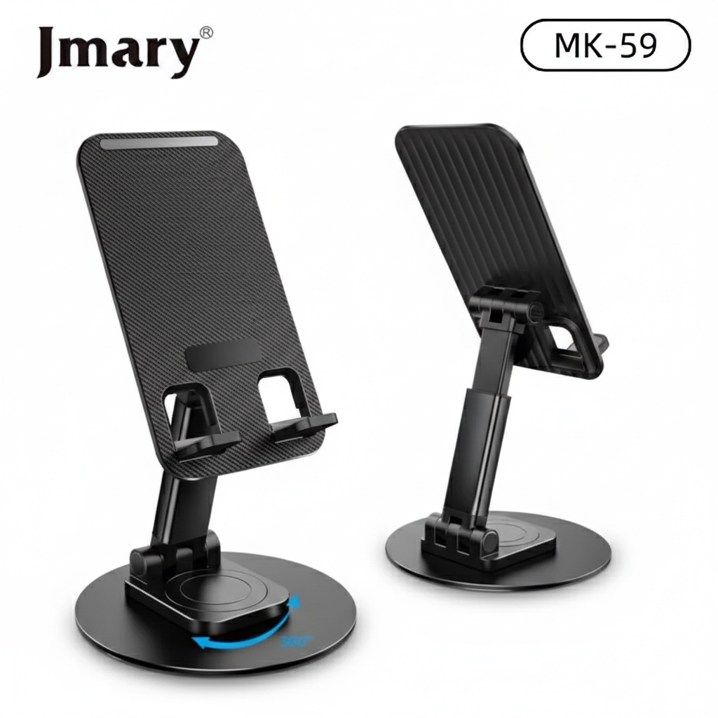 Brand: Jmary Bigest Desktop Mobile Holder With 360 Rotation Material: Stainless Steel