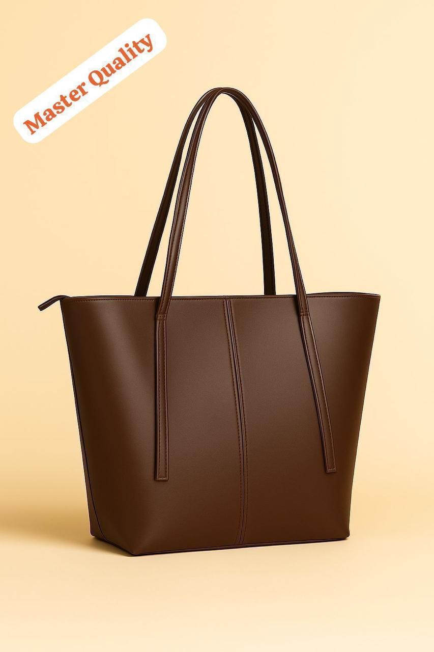 Women’s Leather Tote Bag With Zipper Pocket Master Quality Stylish And Durable Fashion Accessory | Black