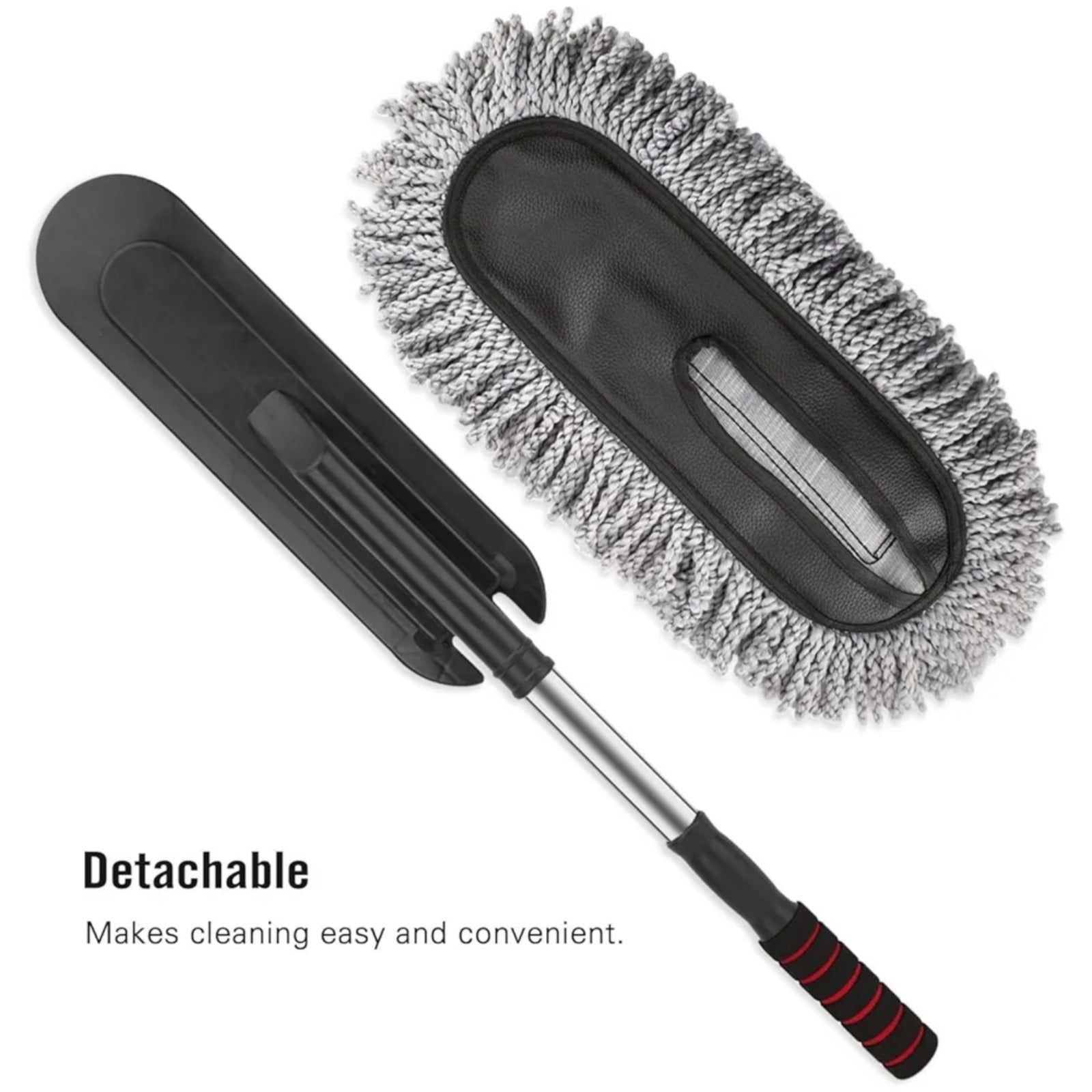 Adjustable Car Wash Cleaning Brush – Microfiber Dust & Wax Mop with Extendable Handle