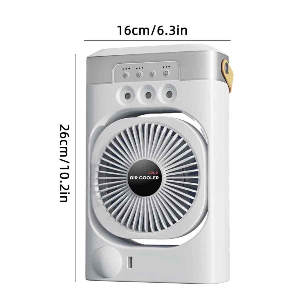 Summer Cooling Fan USB Electric Fan Portable Humidifier LED Night Light 3-in-1 Fan Air Conditioner Suitable for Home and Office