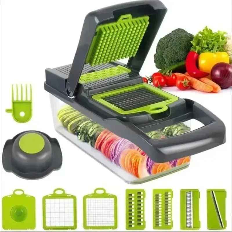 16 Multifunctional vegetable cutting artifact Kitchen household shredding potato shredding dicer wiping radish planer slicer