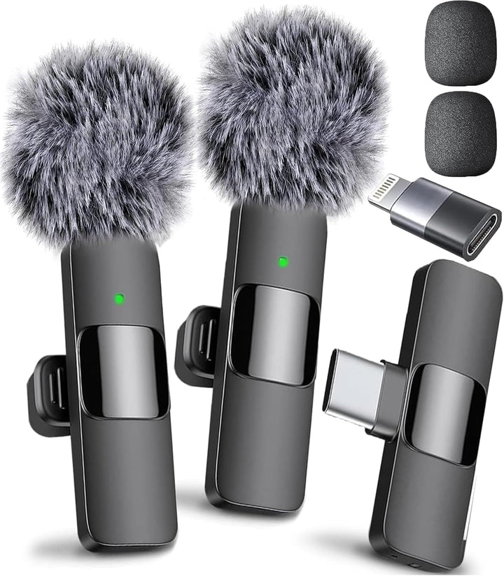 Mini Mic Pro (Latest Model – #1 Microphone for iPhone & Android, Wireless Mini Microphone, Clear Voice, Noise Cancelling, Lavalier Mic for TikTok